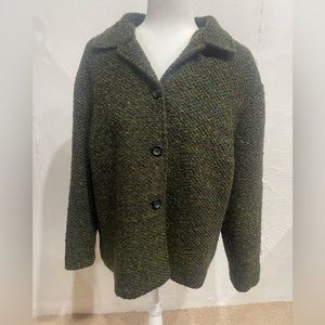 Swampy green knit vintage oversized jacket
